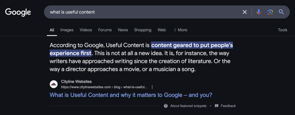 O Conteúdo Útil do Google ajuda a mostrar resultados relevantes direto na página de resultados.